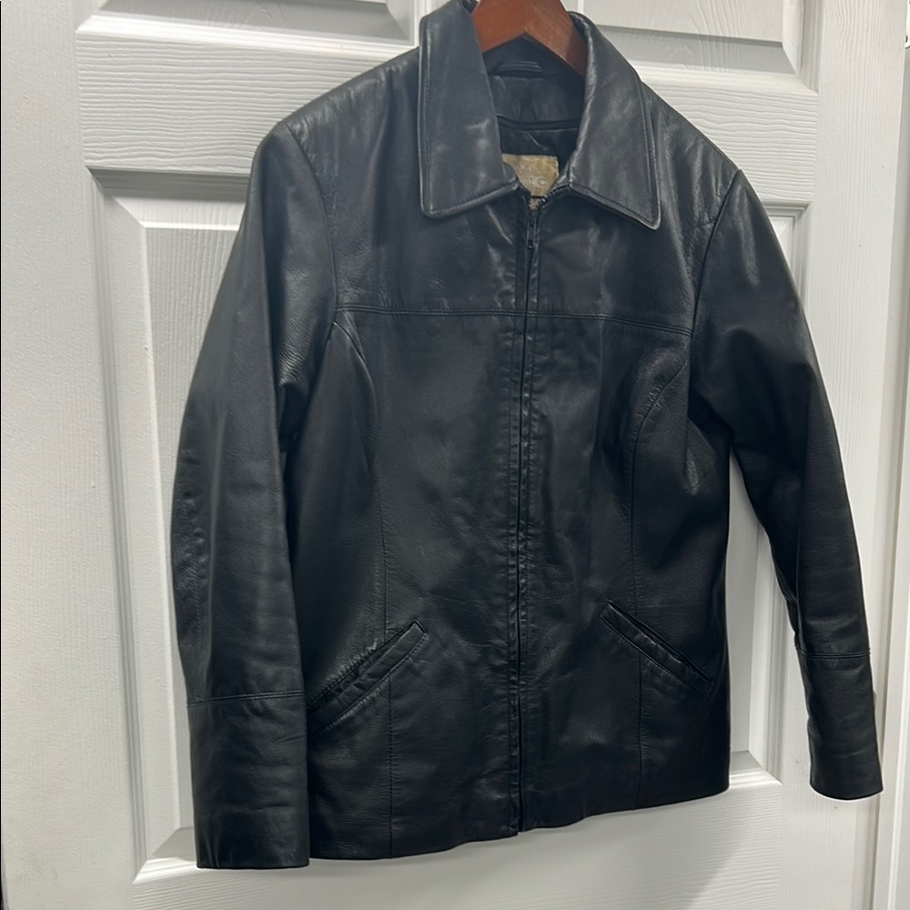 Dana Erin Black Genuine Leather Jacket